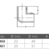 2929461_1 Elbow Joint 90° D25mm Stainless Steel