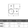 2929462_1 Triple Elbow D22mm Stainless Steel