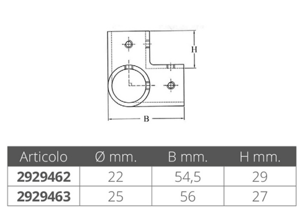 2929462_1 Triple Elbow D22mm Stainless Steel