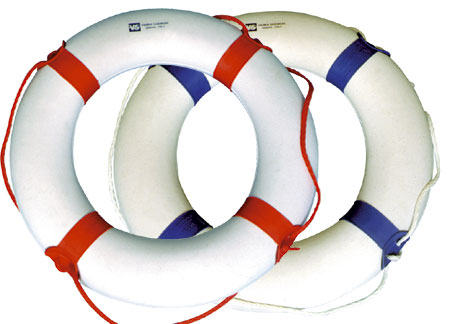 3008060 Polystyrene Pool Lifebuoy White and Red 600mm