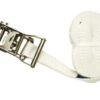 3180425_ Stainless steel ratchet + White Webbing 25mm x 6mt -500kg