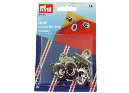 3211044 Stainless Turn clasps blister for covers and canvas 4pcs