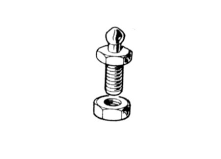 Loxx-Tenax screw with nut M5 x 10mm High Head
