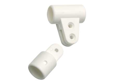 3220522 White Bimini Terminal for tube 22 mm