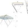 3265215_ Tessilmare Bimini White Aluminum 3 arches 150cm Length x 180cm H140cm