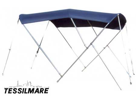 3265457 Tessilmare Bimini Blue Stainless Steel 3 Arches 180 x 230 x H140cm
