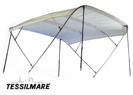 3268022 Bimini Tessilmare White 4 arches Aluminum 225 x 225 x H140cm
