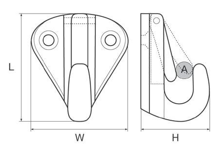 331617_ Stainless Steel Snap Hook 42x32x32mm
