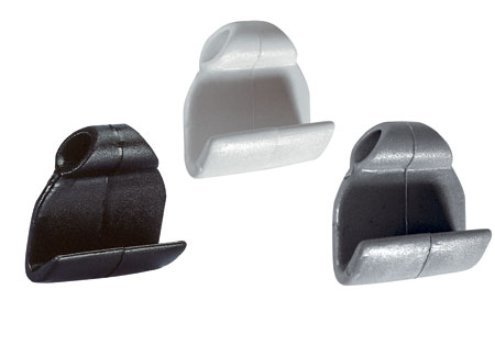 332620 Flat Shock Cord Hook 6/8 mm Grey