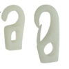 332804 White Hook for elastic rope 4mm