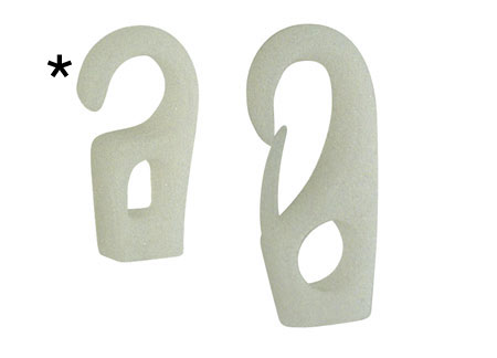 332804 White Hook for elastic rope 4mm