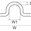 333340_ Stainless Steel Eye Straps 4mm