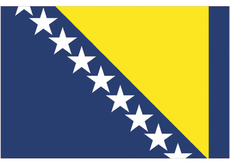 Polyester Flag of Bosnia 30 X 45cm