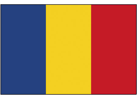 3402920 Polyester Flag Romania 30 x 45 cm