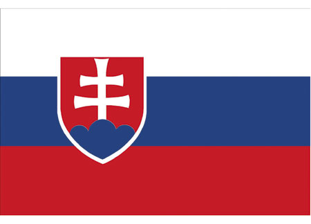 3403720 Polyester Flag of Slovakia 30x45cm
