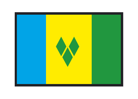Polyester Flag San Vicente and Grenadines 40x60cm