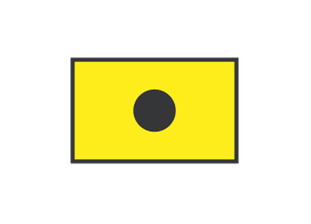 3405109 Signaling Flags : I India 20 X 30cm