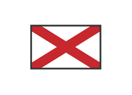 3405122 Signaling Flags : V Victor 20x30cm