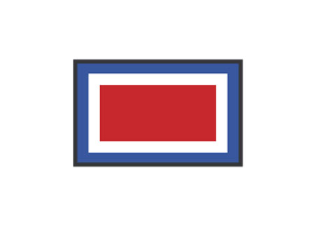 3405123 Signaling Flags : W Whisky 20 X 30cm