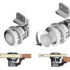 343246_ Southco Turn Knob Latch Surface Mount 32x47mm Chromed Finishing