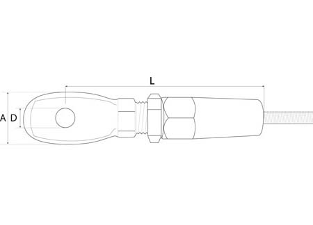 3500403_1 Stainless Steel Eye Fast terminals for cable 6mm