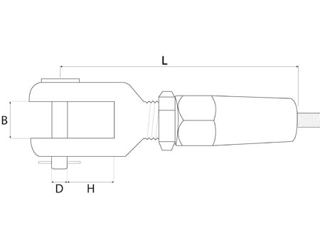 3500503_1 Stainless Norseman Fork Terminal for quick connection cable 5 mm
