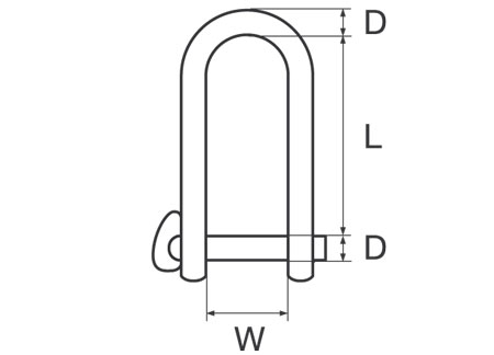 3520905_ Stainless Steel automatic shackle Wichard 5mm