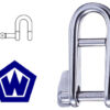 Stainless Shackle Wichard with Bar 5 x 37 mm