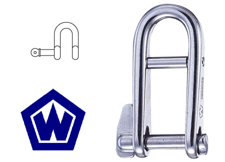 Stainless Shackle Wichard with Bar 5 x 37 mm