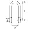 Wichard Long Shackle 6mm Pin