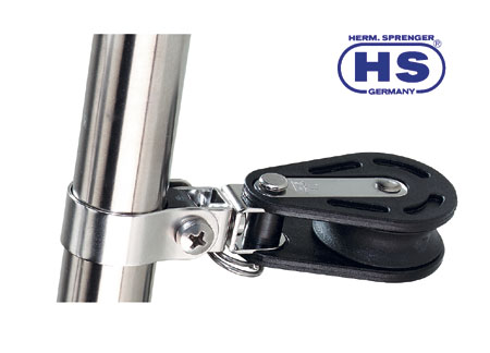 3602428 Pulley with clamp Sprenger 28mm for lines up to 8mm