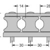 3723014_ Deck organizer Antal V-cam 814 4 sheaves for 14mm lines