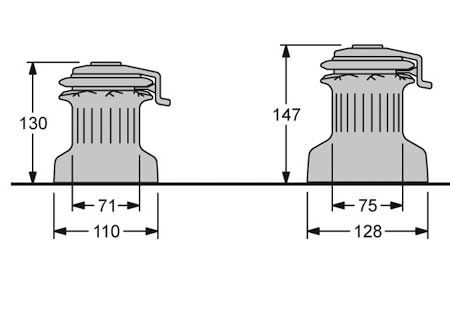 3740221_ Winche Antal XT30.2 Self-Tailing Two Speeds 128mm