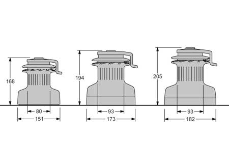 3740225_ Winche Antal XT40 Two Speeds 153mm