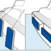 3803062_ Flat Fender Blue 490x180x50mm