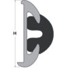 3832037_ Black Plastic end Cap for Fender Profile H37