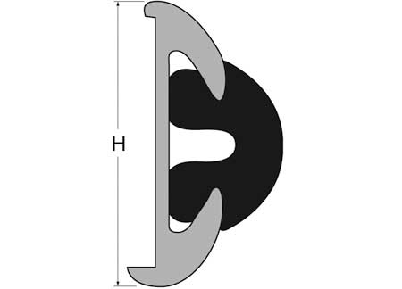 3833837_1 Black Plastic end Cap for Fender Profile H37