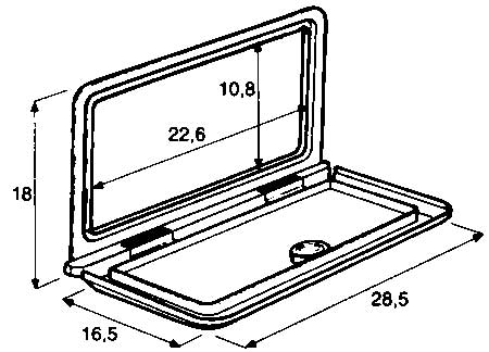4000017_ White hatches 285 x 165mm without Lock