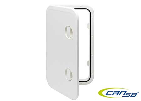 4000136 White Plastic Hatches Can Marine 606 x 357mm