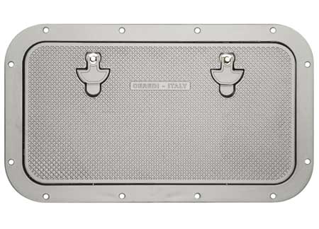 4003060 Anodized Aluminum Grey Hatches 350 x 600mm