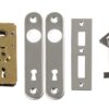 402120in20Ottone20Cromato Mortise Doorlock Right Hand 93x44x12mm Chromed Model 4021