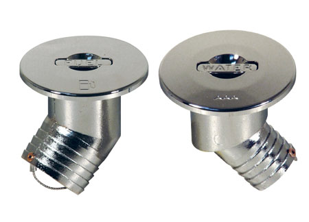 4043273 Waste water Deck Filler tilted 45º for 38mm hose