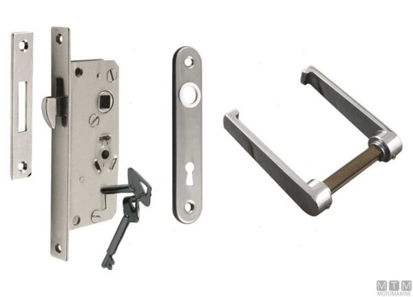 407020Acciaio20Inox Stainless Steel Marine Lock 4070 for Sliding Doors 140x70mm