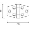 430026_ White Hinge 40 x 63mm