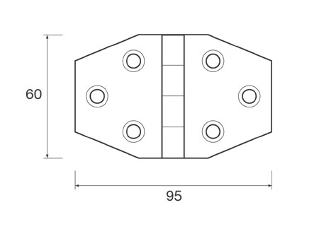 430029_ White Hinge 60x95mm