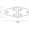 430410_ Black Hinge 40x100mm