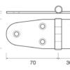 452512_ Stainless Hinge 70x39x2mm