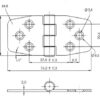 452807_ Stainless Hinge 36,5x76,2x2mm