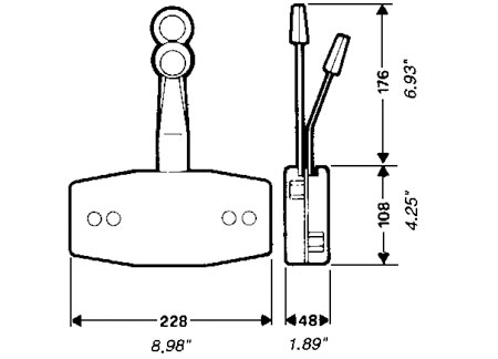 4600002_ Morse lever Control Ultraflex B49 Black