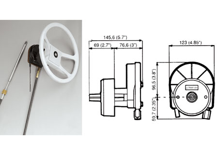 4630067_ Ultraflex T67 Rotary steering black up to 55hp